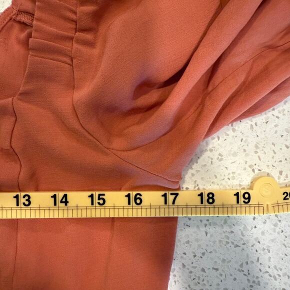 Lauren Conrad Orange Mini Dress Medium 3/4 Sleeves Autumn Pumpkin Patch Boho - Picture 8 of 9